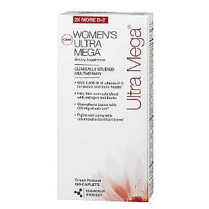 GNC Women's Ultra Mega Multivitamin, Timed Release Caplets 180 ea